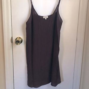 Wilfred — 100% silk slip dress — burgundy